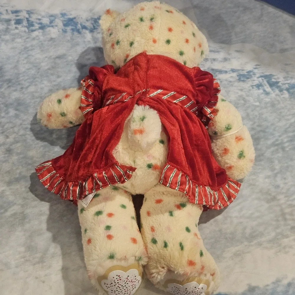 Build A‎ Bear 2012 Sugar Cookie Christmas Bear Plush Dress Cookie Wristie Purse